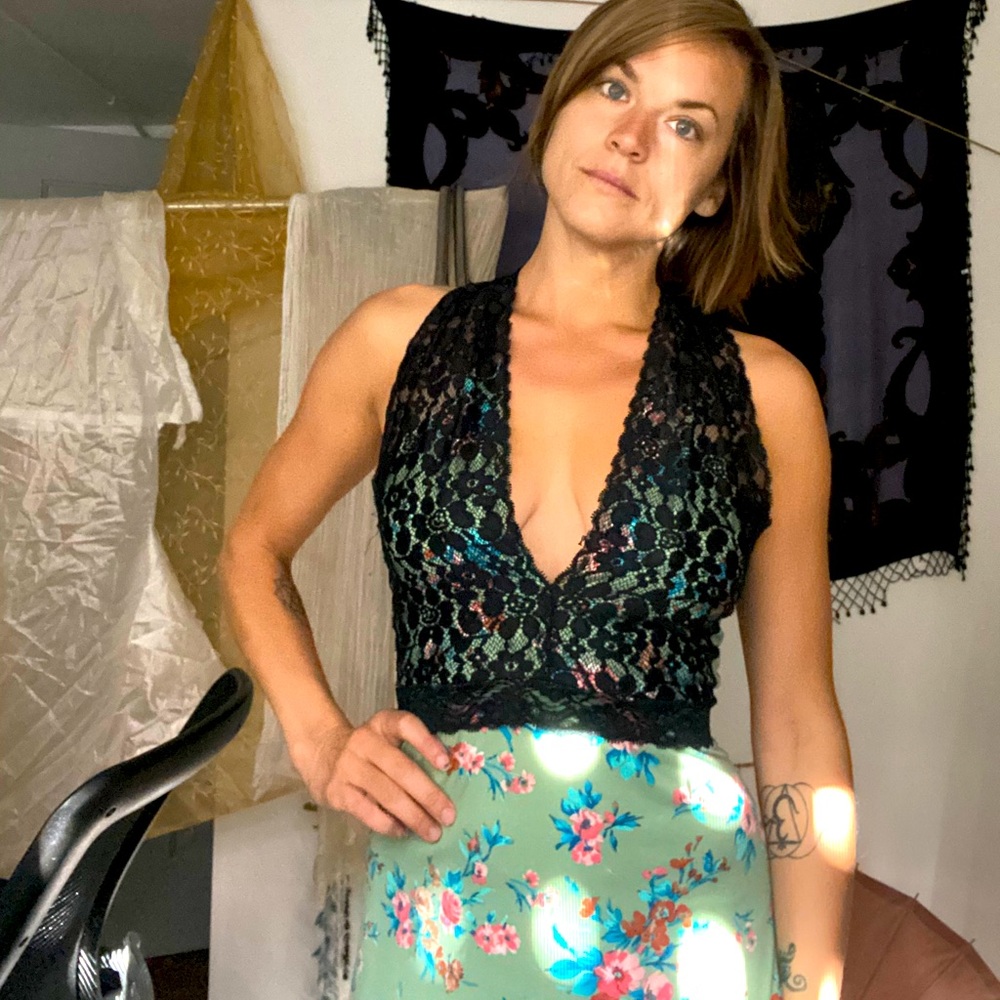 Custom Floral Lace Dress